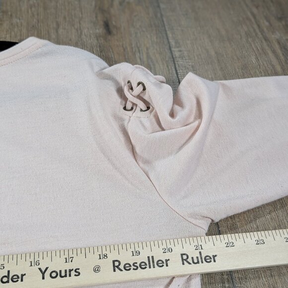 Chicos Tunic Top Womens Large Light Pink Long Sleeve Soft Knit Feminine - Picture 7 of 9